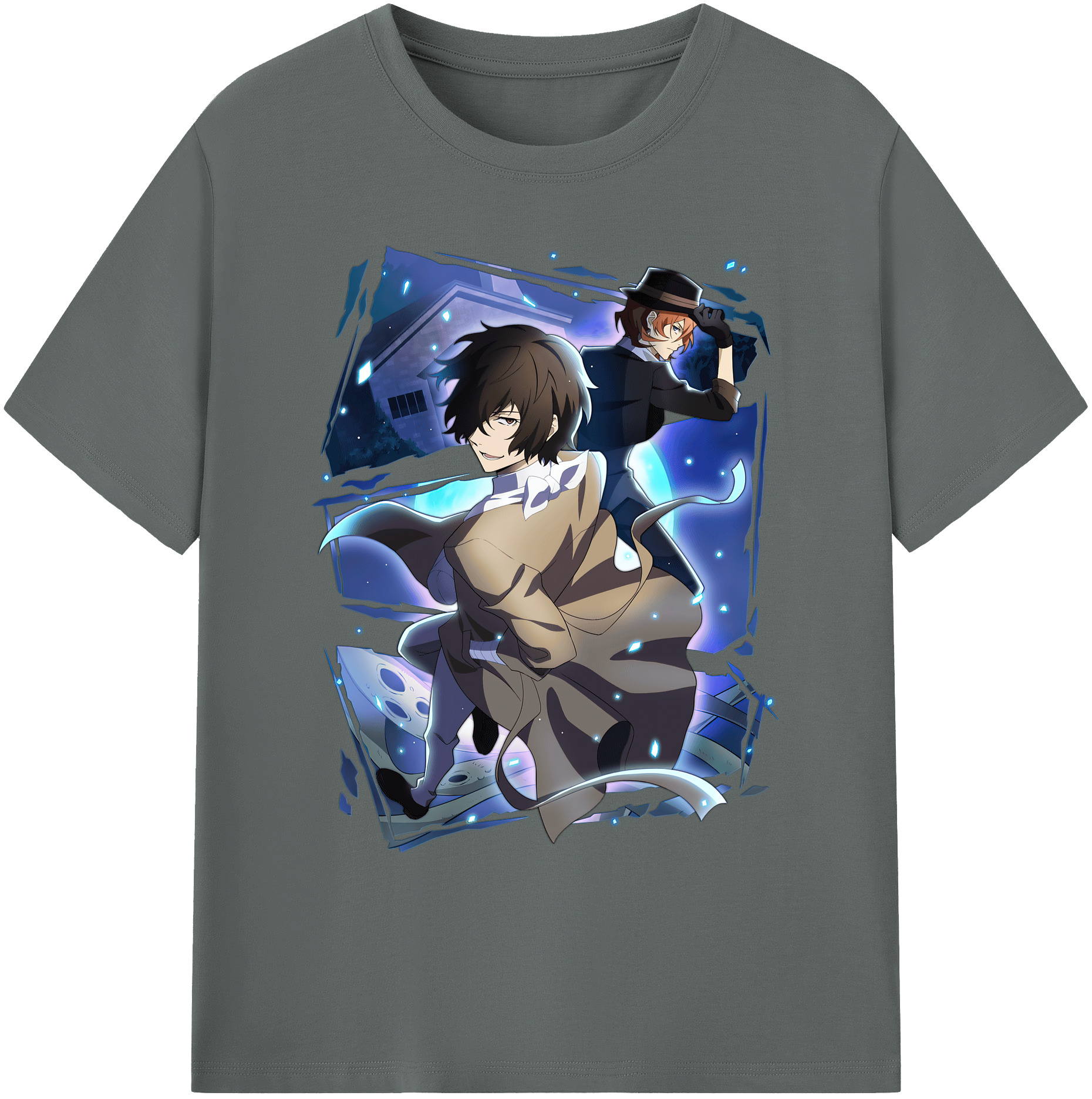 （画像用） 文豪ストレイドッグス Bungo Stray Dogs 綿100％ メンズ半袖Tシャツ｜肌触りやわらか＆通気性